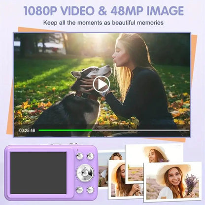 1080P Point & Shoot Camera, Auto Focus, 16X Zoom, 32GB SD – Portable Camera for Teens & Beginners