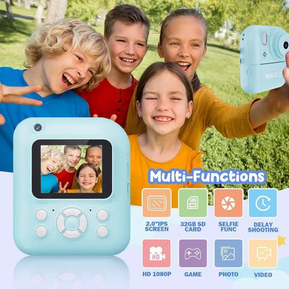 5-in-1 Instant Print Camera – DIY Photo & Video, Music & Games, Portable Multi-Function Fun Gadget