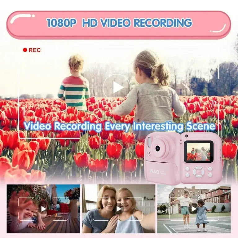 5-in-1 Instant Print Camera – DIY Photo & Video, Music & Games, Portable Multi-Function Fun Gadget
