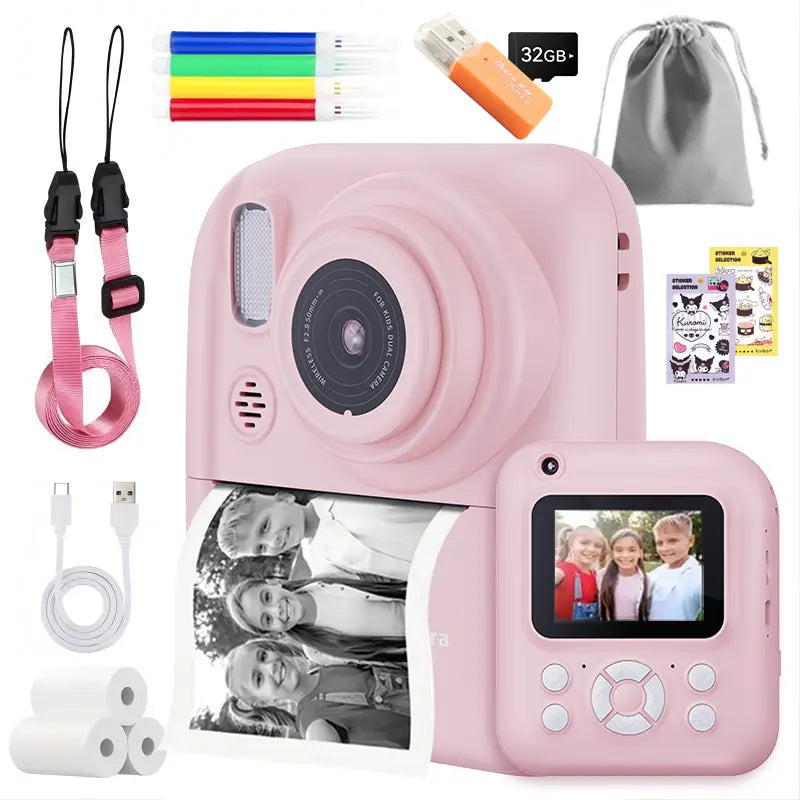 5-in-1 Instant Print Camera – DIY Photo & Video, Music & Games, Portable Multi-Function Fun Gadget
