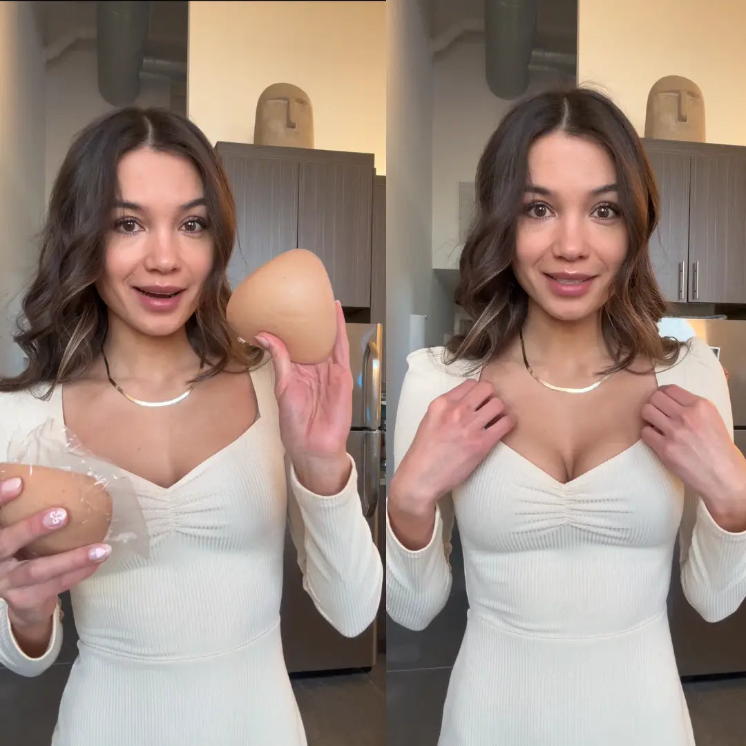SNOWY Reusable Silicone Bra Inserts for Women, Sticky Breast Pads for Instant Lift, Volume & Invisible Support