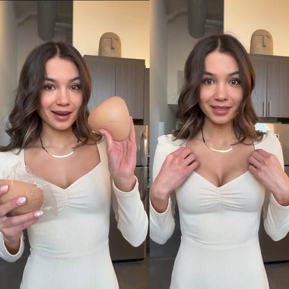 SNOWY Reusable Silicone Bra Inserts for Women, Sticky Breast Pads for Instant Lift, Volume & Invisible Support