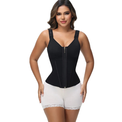 SHAPSHE Women’s Waist Shapewear with Bra, Adjustable Straps, Tummy Control & Posture Support for Workout and Gym