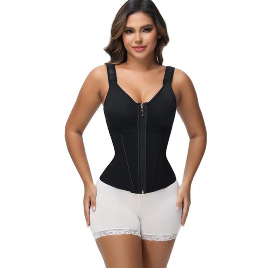 SHAPSHE Women’s Waist Shapewear with Bra, Adjustable Straps, Tummy Control & Posture Support for Workout and Gym