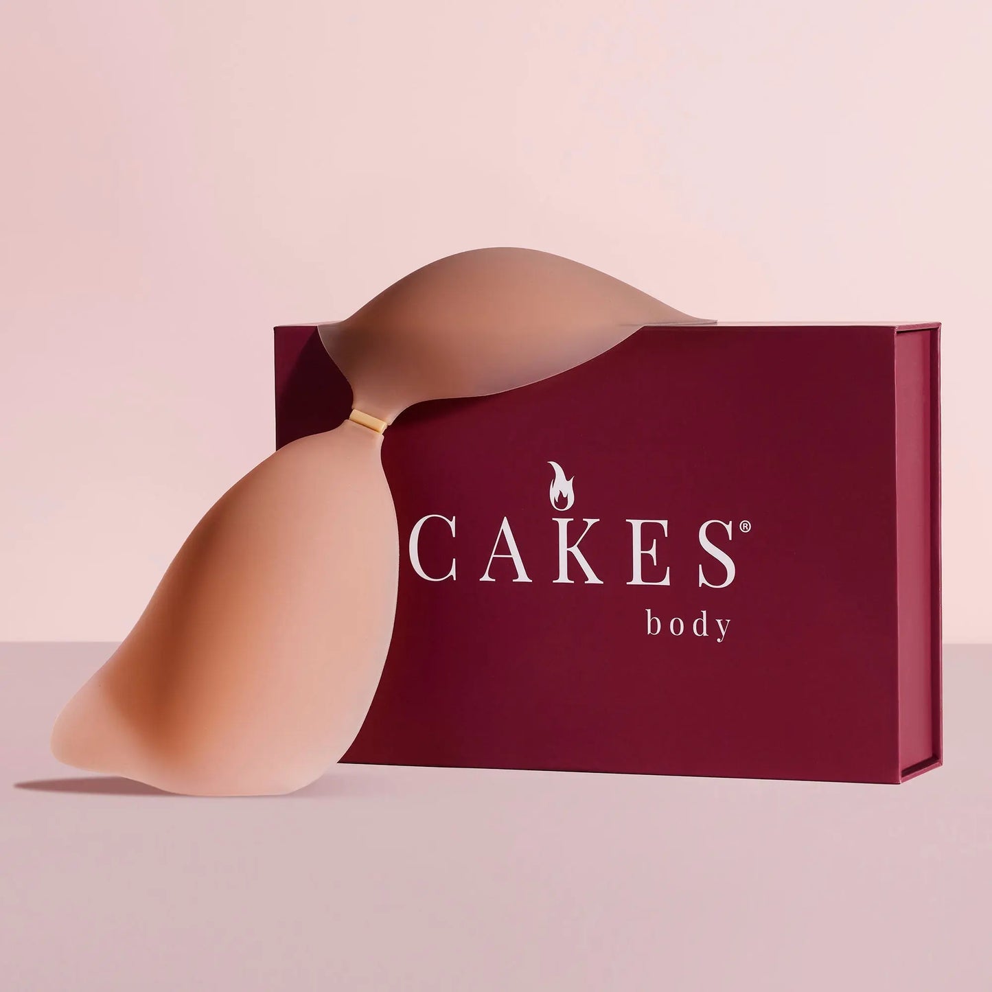 CAKES Body Silicone Cleavage Bra, Seamless Reusable Push-Up Bra with Matte Finish, Invisible Support for Strapless & Backless Dresses