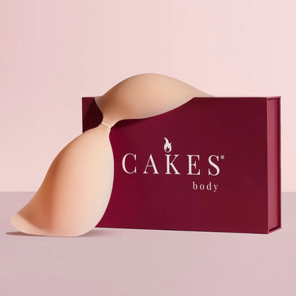 CAKES Body Silicone Cleavage Bra, Seamless Reusable Push-Up Bra with Matte Finish, Invisible Support for Strapless & Backless Dresses